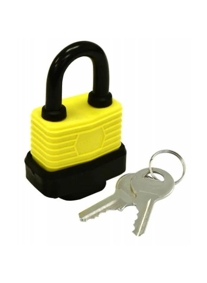 40mm Laminated Padlock 66521 | Weather-Resistant Steel Body, Chrome Shackle, 2 Keys Included